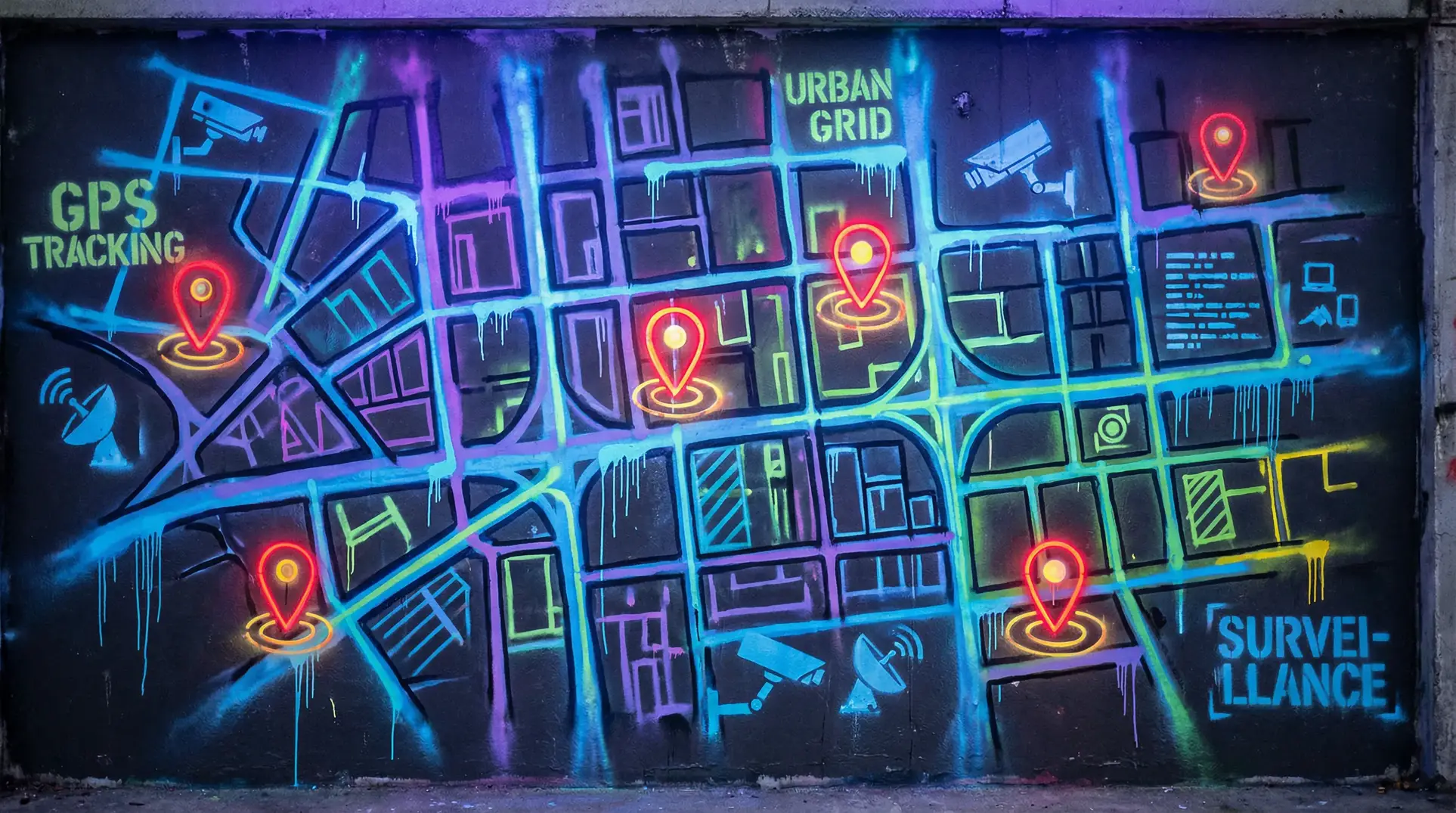 战地狮吼电视剧全集 狗仔追踪地图 - 城市涂鸦风格